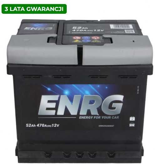 Akumulator ENRG 52AH 470A P+ 3 LATA GWARANCJI ! Radom - wysyłka FREE