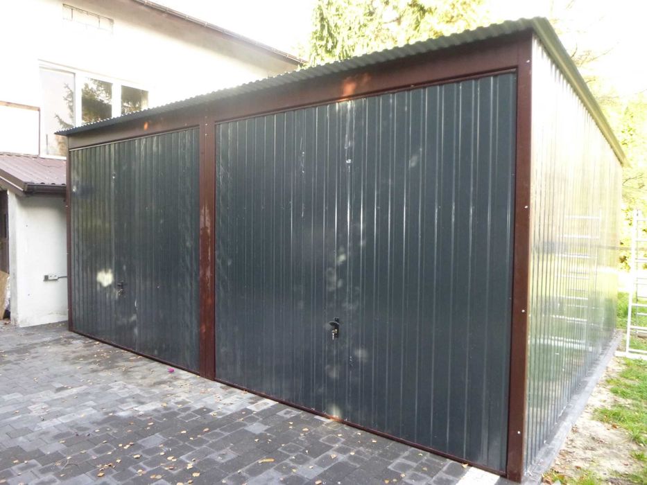 Garaż blaszany 6x5 6x6 4x5 dwustanowiskowy WZMOCNIONY PRODUCENT