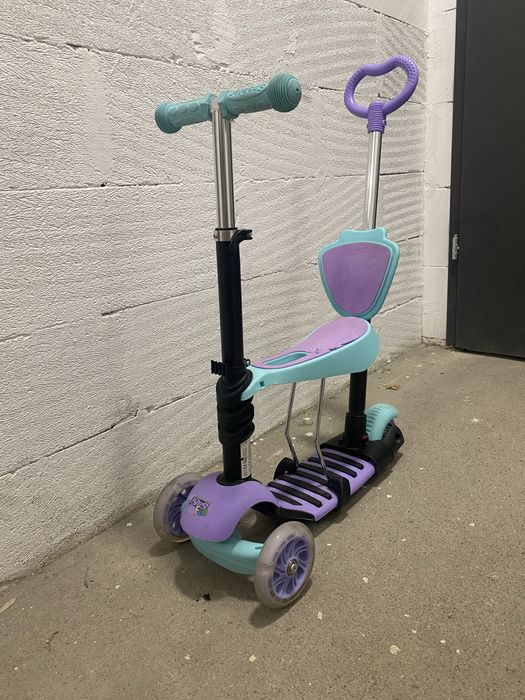 Hulajnoga dziecięca Nils Fun 4 w 1 Black-Mint-Purple