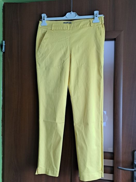 Żółte spodnie damskie rozmiar 34