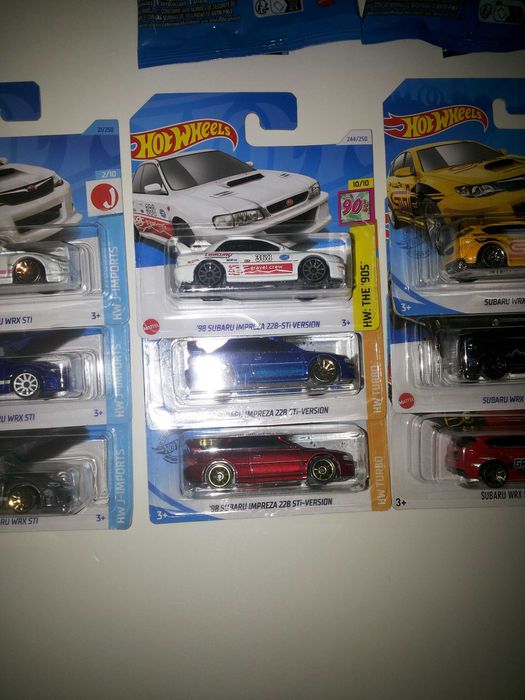 Subaru e Mitsubishi - Hot Wheels - Matchbox - Carros Coleção 1/64