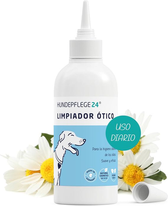 Hundepflege24 Płyn do czyszczenia uszu dla psa 250ml świąd i zapach