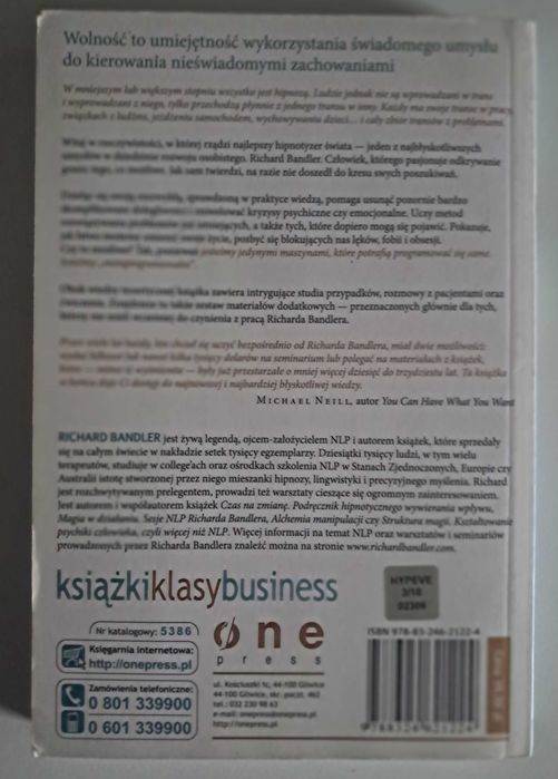 Transformacja Hipnoza dla każdego Richard Bandler