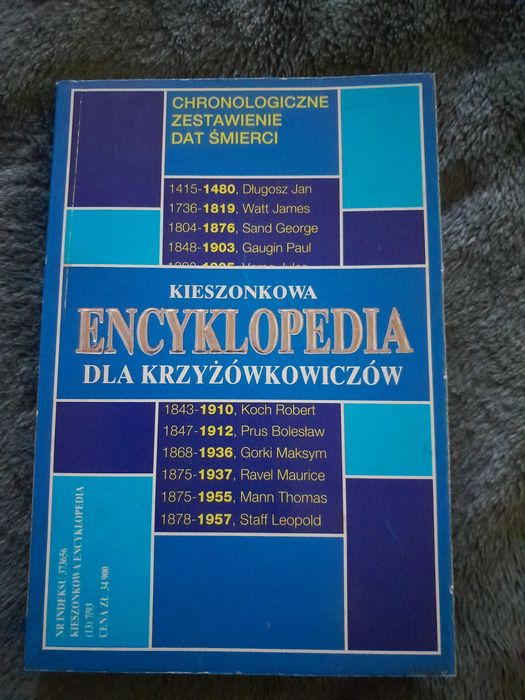 Kieszonkowa encyklopedia dla krzyżówkowiczów - 1993 rok