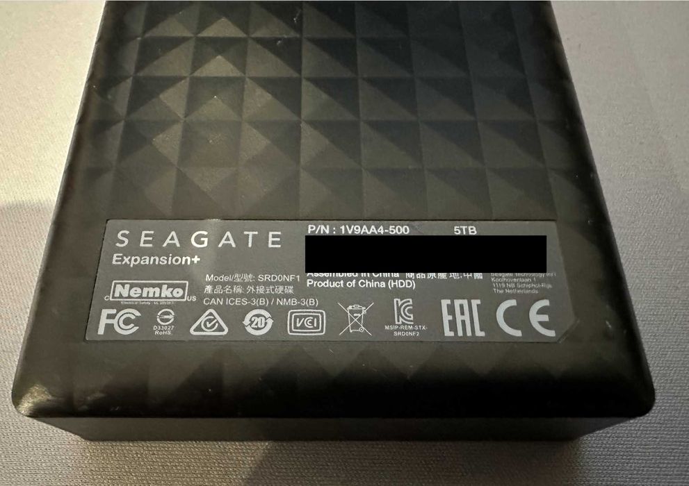 Disco Rígido Seagate Expansion 5TB 2.5" USB 3.0 Preto HDD