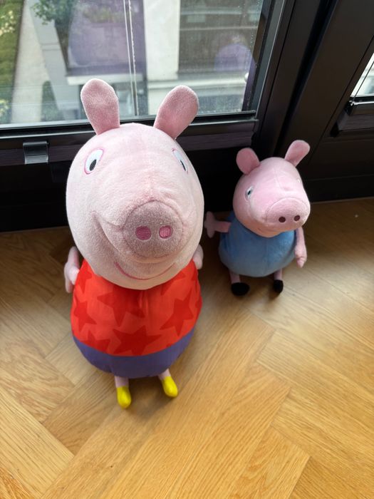 Peppa pig and George, мʼяка іграшка свинка Пеппа і Джордж, ідеальний стан