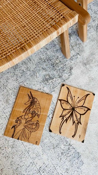 Quadros em Pirogravura Artística em Madeira (A4) – Desenhos Personalizados