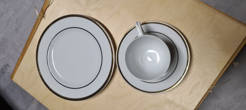 Zestaw kawowy 18-elem. z porcelany LUBIANA na prezent