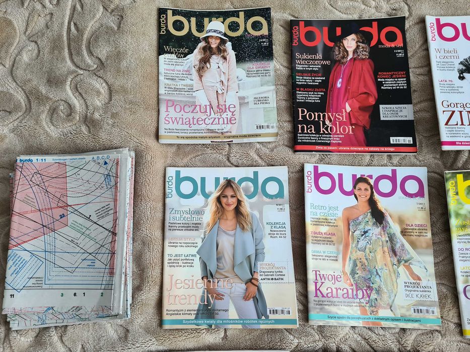 Burda rocznik 2011 kompletny wykroje misięcznik