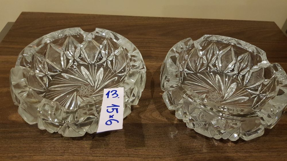 Popielniczka / kryształy na muszelki i cukierki Huta Julia 15 x 6 cm