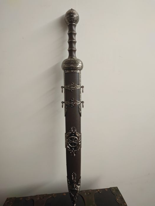 Stalowy polerowany damasceński miecz Gladius nowy larp cosplay owe