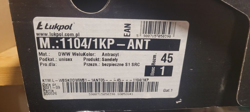 obuwie robocze  sandały  fagum rozmiar 45