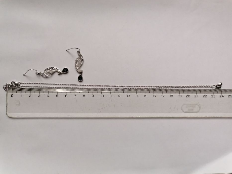 YES Pavoni Komplet naszyjnik kolczyki srebro kryształy