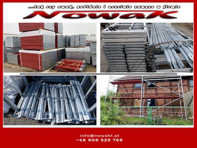 Rusztowanie Fasadowe Elewacyjne Ramowe Typ Plettac ok 100m2 NOWE SUPER