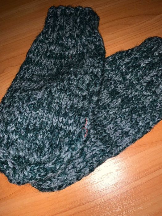 Теплі в'язані рукавички (ручна робота)