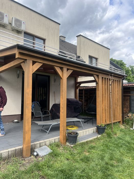 Zadaszenia tarasów , konstrukcje drewniane