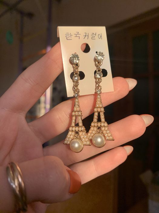Серьги Эйфелева башня