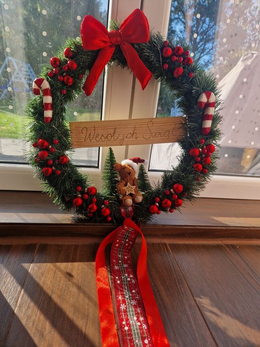 Wieniec na drzwi 45cm srednica Boże Narodzenie