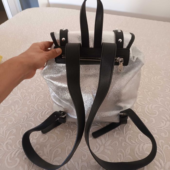 Love Moschino Black and Silver Backpack64176773069057123