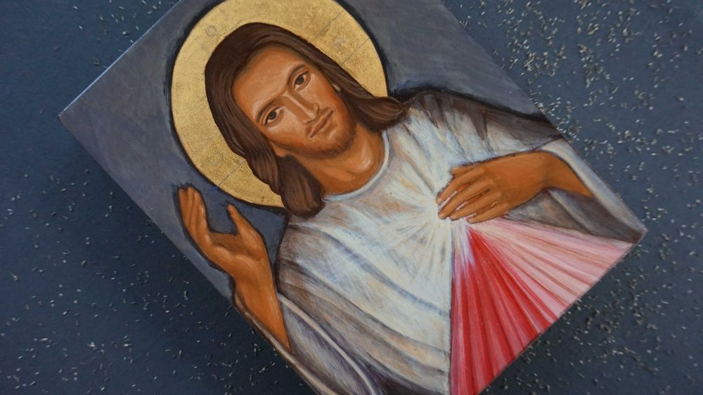 ikona Jezusa Miłosiernego [handmade]