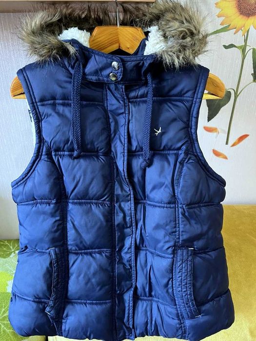 Жилетка тепла зимова плащівка+синтепон+фліс, S-М, зріст 165