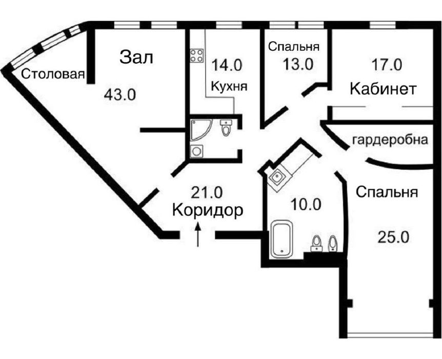 3-rooms apartment apartment by the address st. Ul Zamkovetskaya (area 160 m²) - Atlanta.ua - photo 18