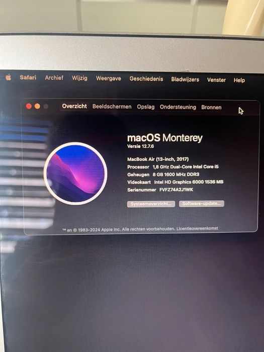 Apple MacBook Air 13 polegadas 2017 com Carregador
