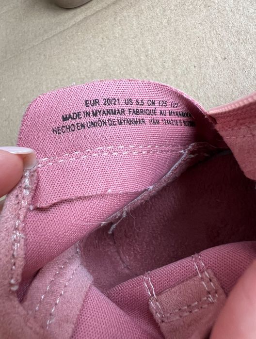 Дитячі осінні чобітки 20-21 розмір рожеві h&m як нові