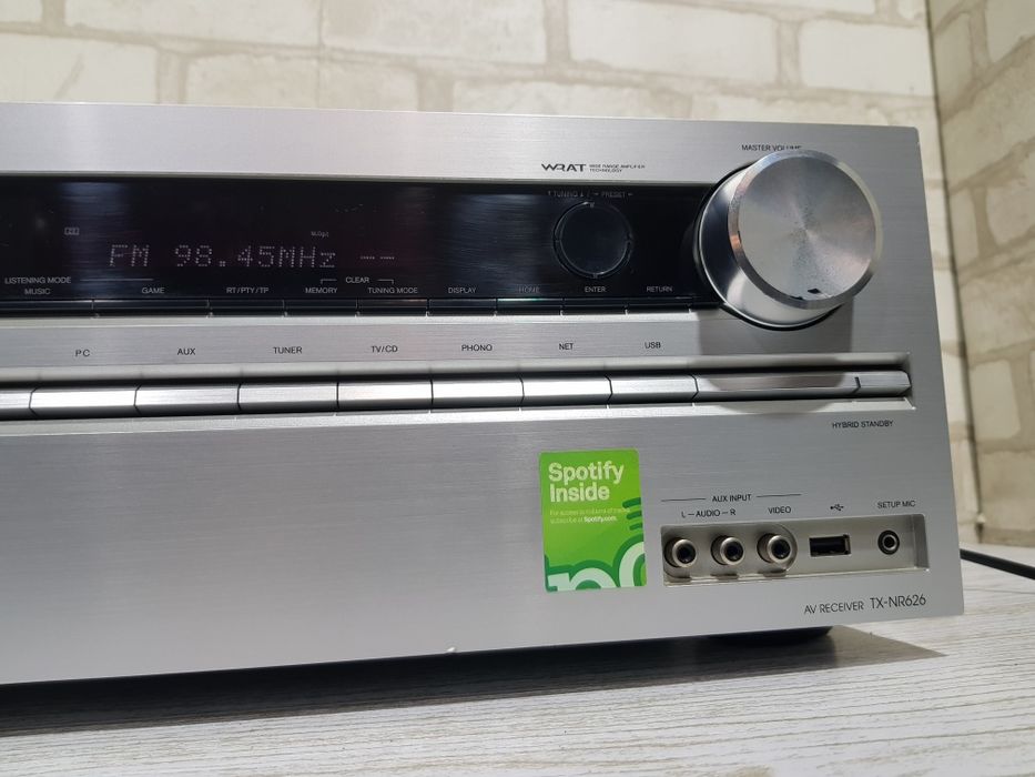 7.2 AV ресивер ONKYO TX-NR626,*7x160 Вт, Wi-Fi, Bluetooth, HDMI, USB