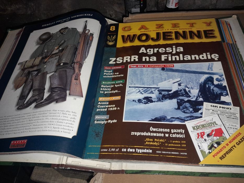 Seria Gazety wojenne numery 1-19 z segregatorem