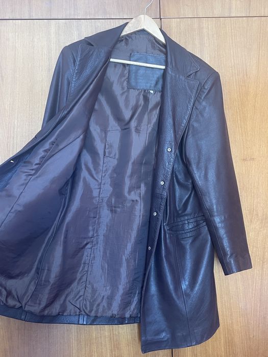 Casaco pele castanho