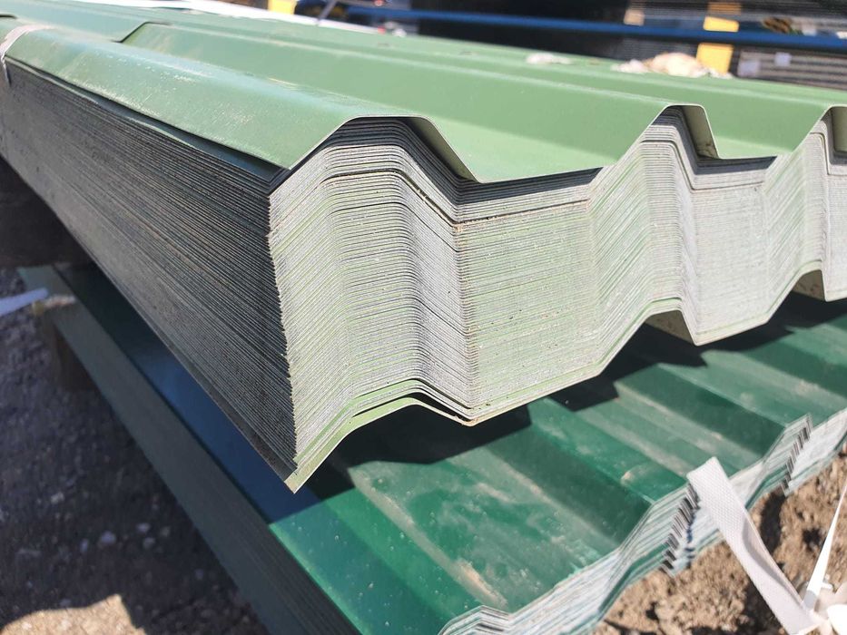 Blacha zielona na dach, garaż, altanę RAL6011