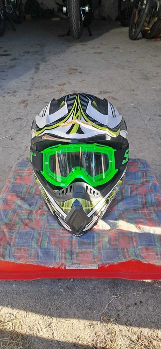 Kask KXD ECE R22-05, rozmiar S (55–56 cm) + gogle SHOT