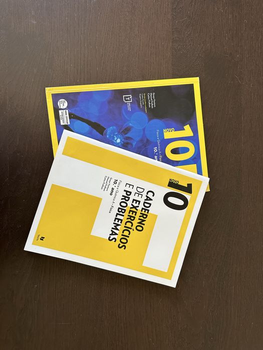 Manuais e cadernos de exercícios de Física e Química 10° e 11° Ano