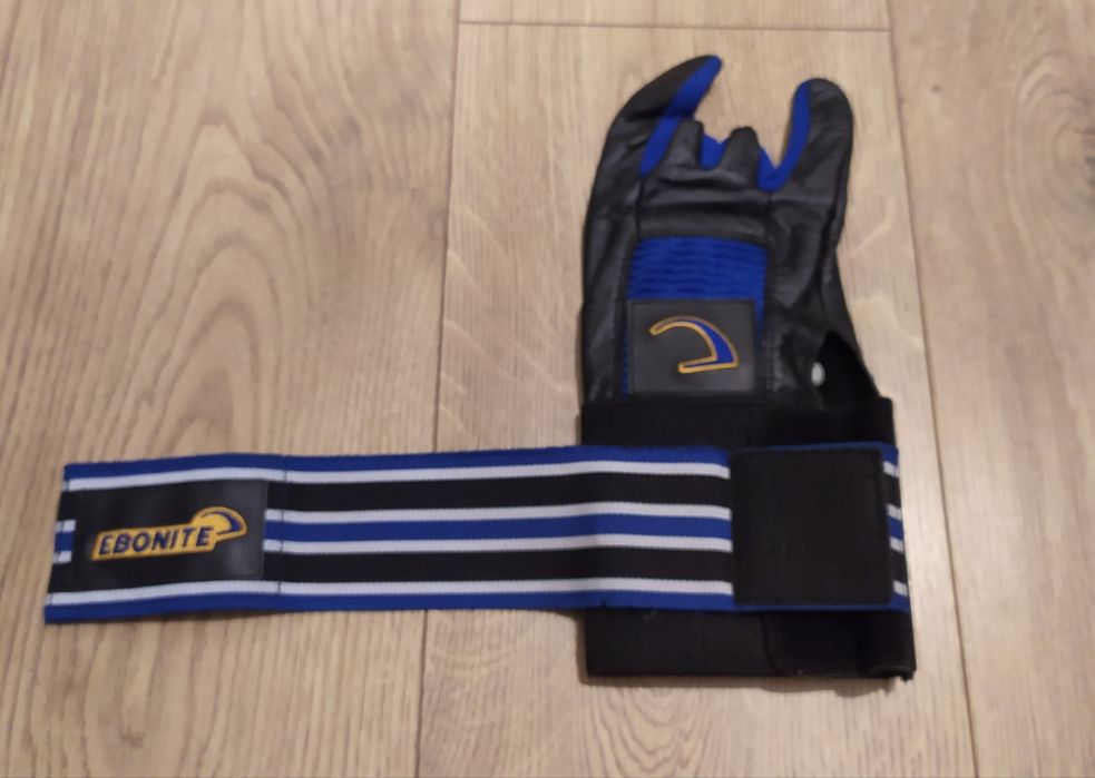 Rękawica do bowlingu, usztywniacz, kręgle, Ebonite, rozmiar M/L