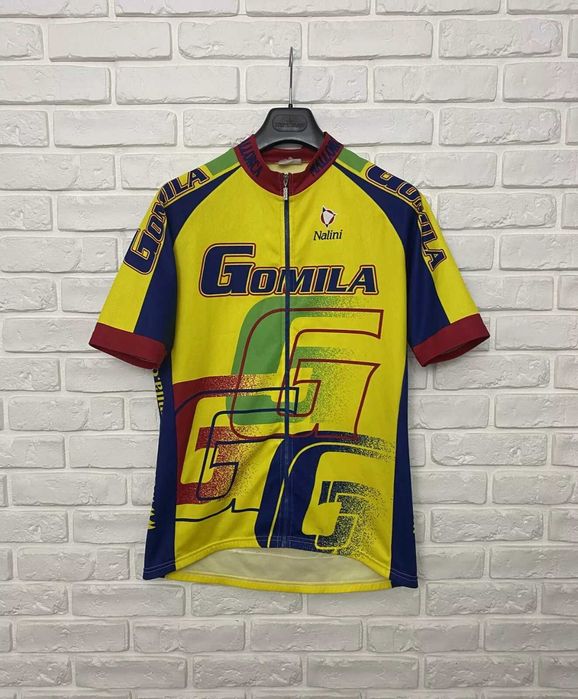 Retro Vintage Koszulka Kolarska Rowerowa Nalini Gomila Cycling  M-L
