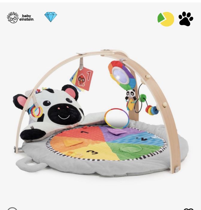 Розвиваючий килимок якісний  Baby Einstein "Zen’s Activity Milestones", дитячий розвиваючий коврик