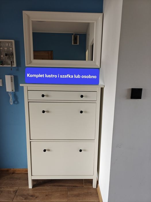 Lustro i szafka na buty Ikea Hemnes
