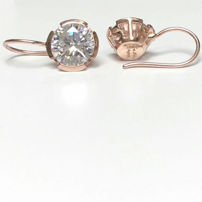 Сережки, кульчики, позолота-срібло, цирконій. Thomas Sabo, Sif Jakobs