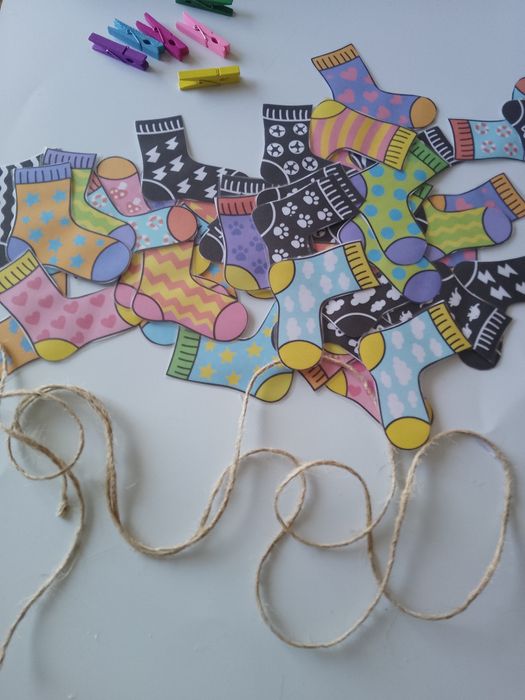 Jogo montessori meias