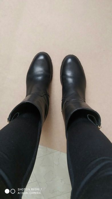 Кожаные демисезонные ботинки Massimo Dutti