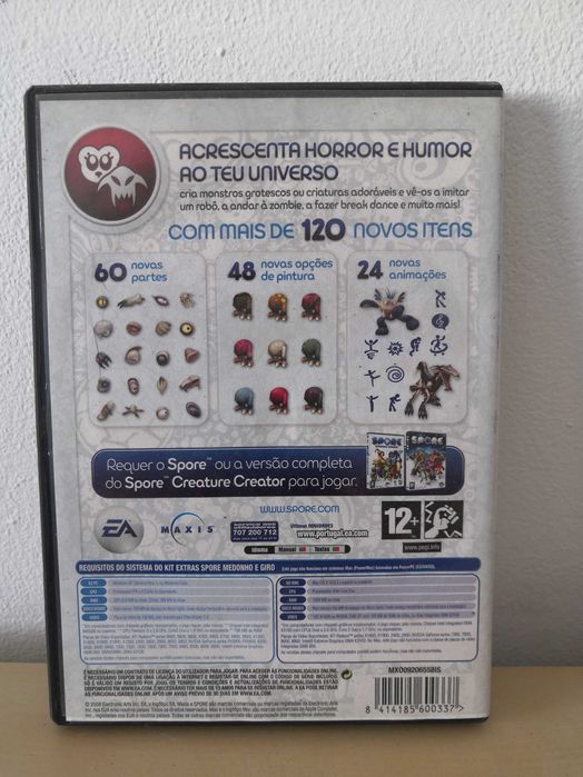 ACEITO TROCAS - Jogo PC Spore manuais Português Medonho e Giro Extras
