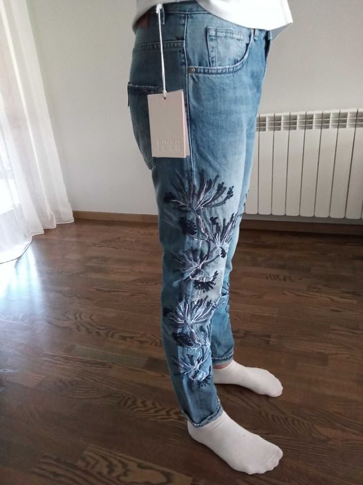 Pinko dżinsy 29 nowe hafty pinko jeans medusa