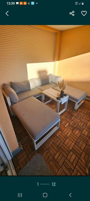 Zestaw ogrodowy aluminiowy tarasowy balkon altanka ogród taras