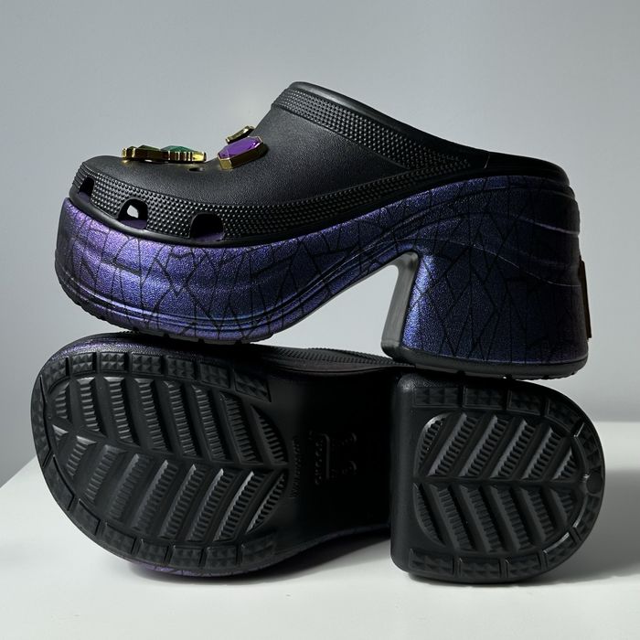 Pantofle chodaki na platformie CROCS SNOW WHITE SIREN CLOG Śnieżka