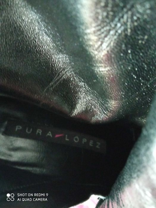 Botas pretas de pele Pura Lopez