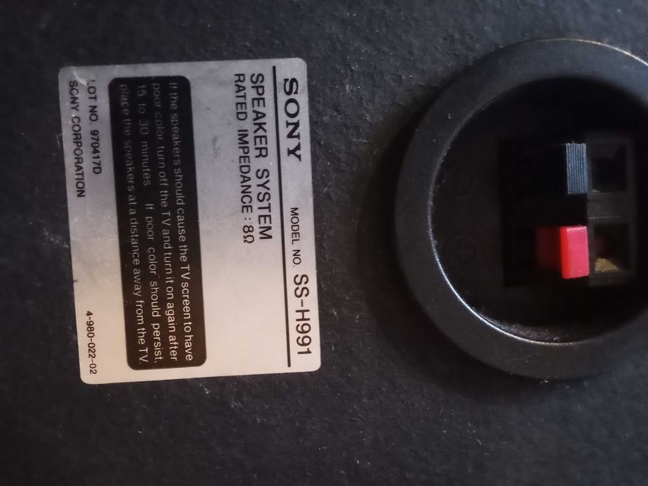 Coluna Sony hi fi 3 vias