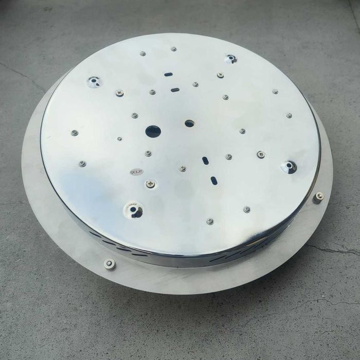 Stylowy, okrągły plafon sufitowy z kryształkami