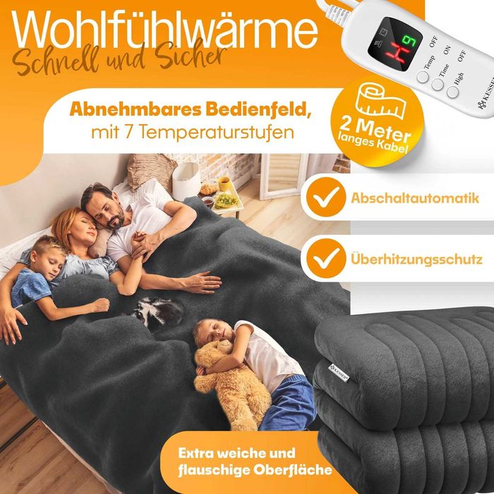 Електроковдра KESSER XXL 200x180см | Преміум Німеччина | Нова