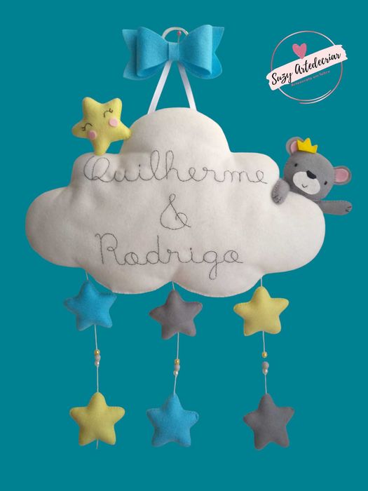 Enfeite Nuvem Quarto Criança Decoração